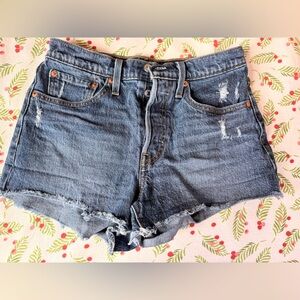 Levi’s 501 Cutoff Denim Shorts Raw Hem 26” Waist